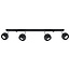 Deckenspot OCULARE 4L Schwarz - 4x GU10 Fassung - max. 4x40W - exkl. LED's