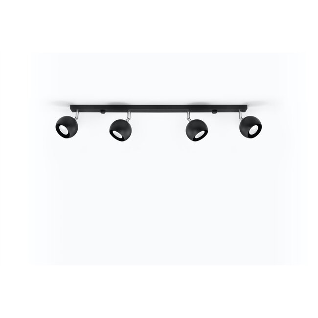 Deckenspot OCULARE 4L Schwarz - 4x GU10 Fassung - max. 4x40W - exkl. LED's