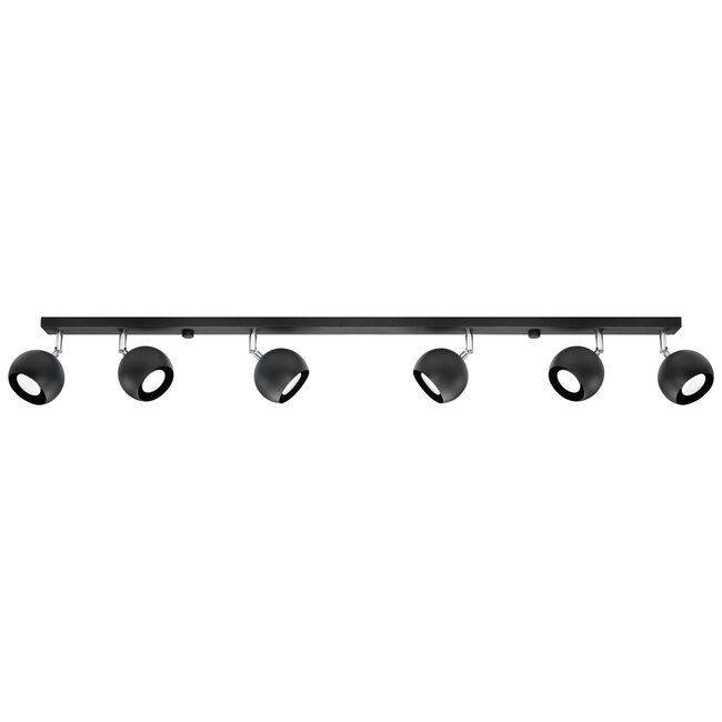 Deckenspot OCULARE 6L Schwarz - 6x GU10 Fassung - max. 6x40W - exkl. LED's