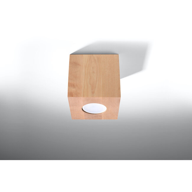 Deckenspot QUAD Natur Holz - 1x GU10 Fassung - max. 40W - exkl. LED's