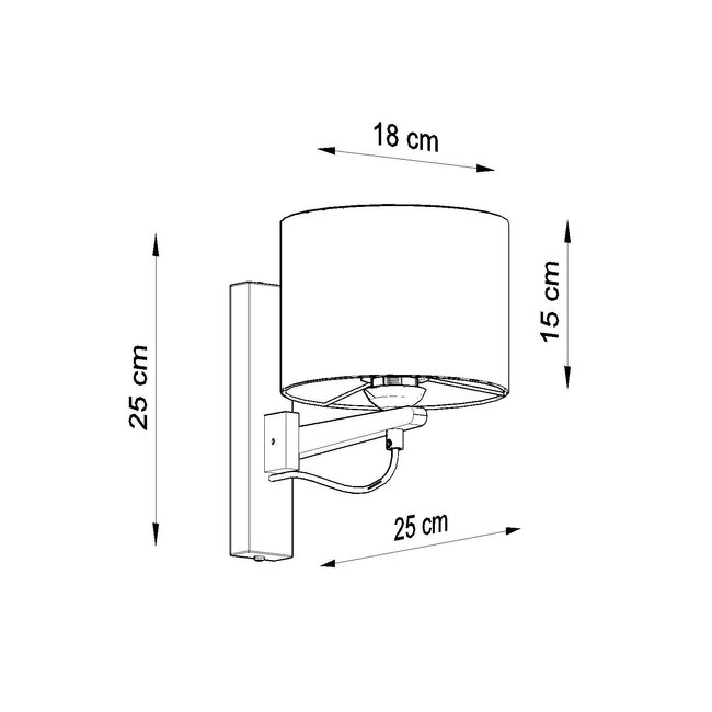 Wandleuchte LEGNO Natur Holz - 1x E27 Fassung - max. 60W - exkl. LED's