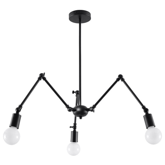 Kronleuchter STARK 3 Schwarz - 3x E27 Fassung - max. 3x60W - exkl. LED's