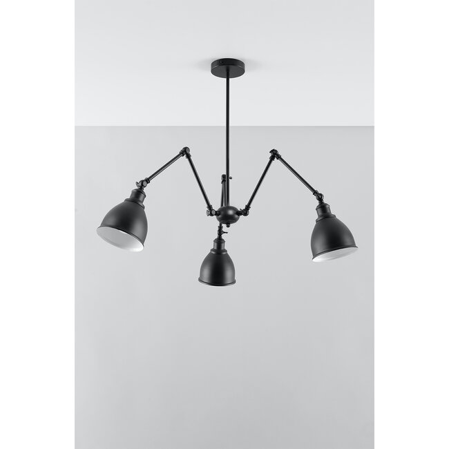 Kronleuchter STARK SHADE 3 Schwarz - 3x E27 Fassung - max. 3x60W - exkl. LED's