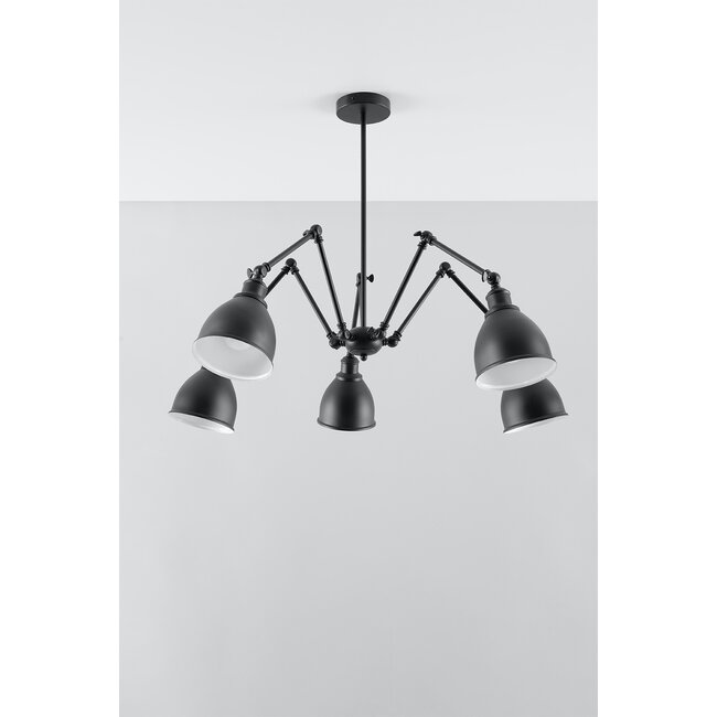 Kronleuchter STARK SHADE 5 Schwarz - 5x E27 Fassung - max. 5x60W - exkl. LED's