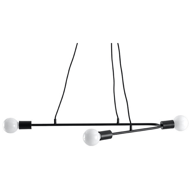 Pendelleuchte ASTRAL 3 Schwarz - 3x E27 Fassung - max. 3x60W - exkl. LED's