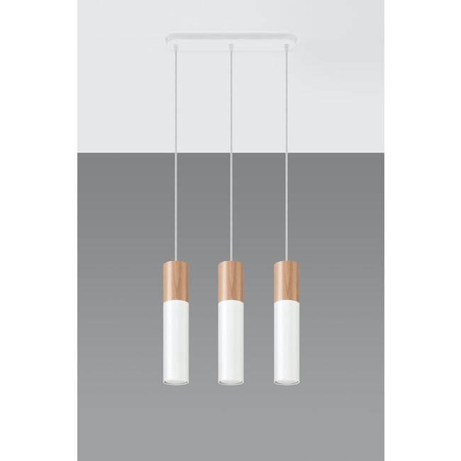 Pendelleuchte PABLO 3 Weiß - 3x GU10 Fassung - max. 3x40W - exkl. LED's