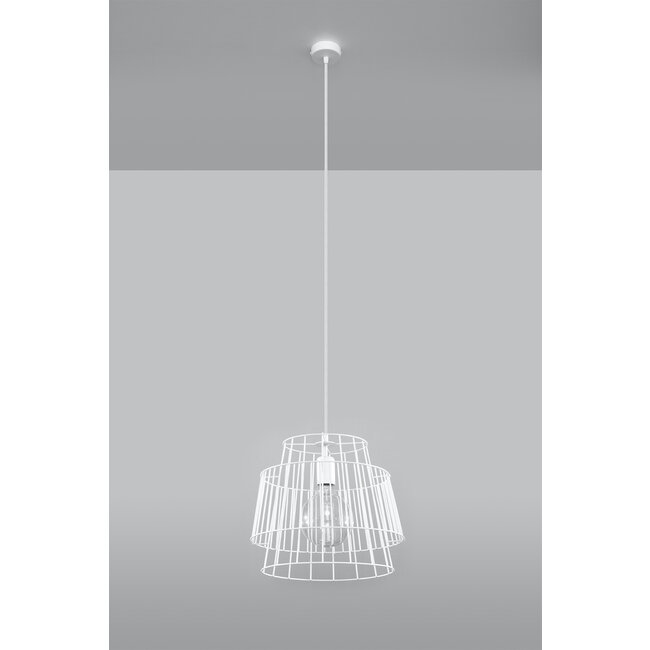 Pendelleuchte GATE Weiß - 1x E27 Fassung - max. 60W - exkl. LED's