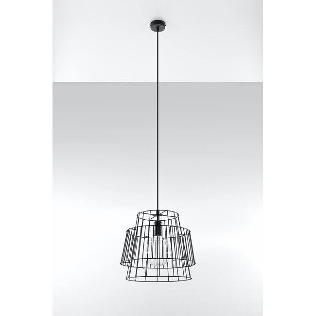 Pendelleuchte GATE Schwarz - 1x E27 Fassung - max. 60W - exkl. LED's