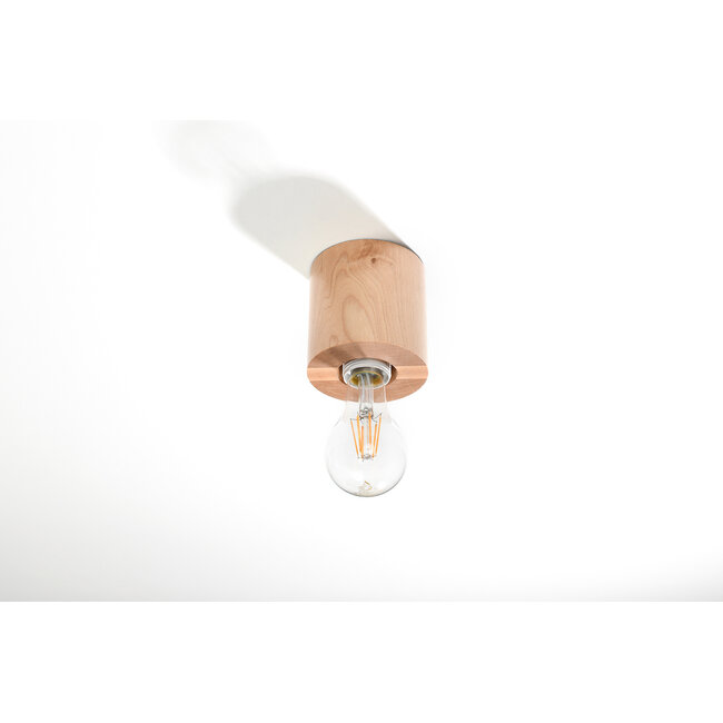 Deckenspot SALGADO Natur Holz - 1x E27 Fassung - max. 60W - exkl. LED's