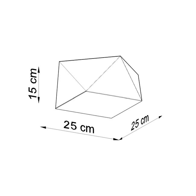 Deckenspot HEXA 25 Silber - 1x E27 Fassung - max. 60W - exkl. LED's