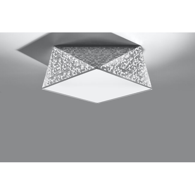 Deckenspot HEXA 35 Silber - 2x E27 Fassung - max. 2x60W - exkl. LED's