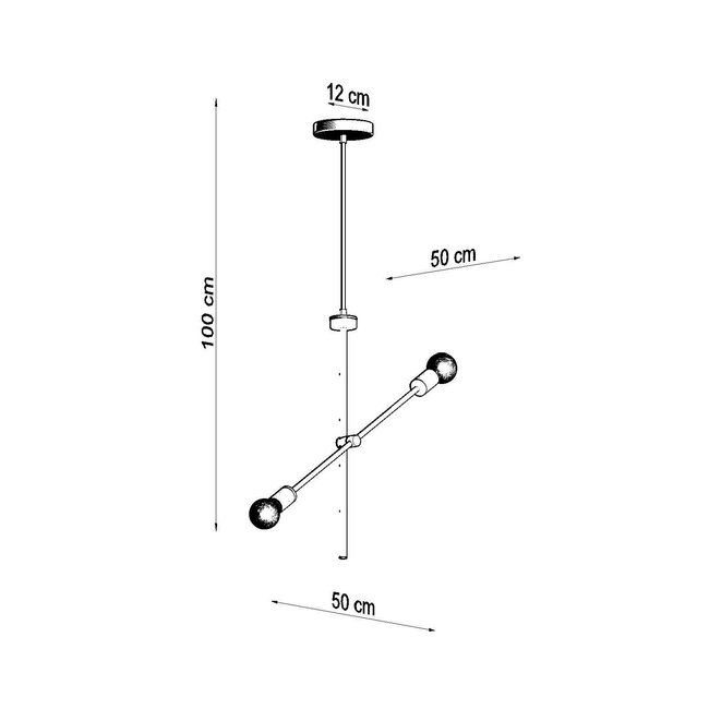 Kronleuchter CONCEPT 2 - 2x E27 Fassung - max. 2x60W - exkl. LED's