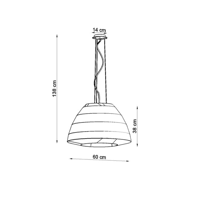 Kronleuchter BELLA 60 Schwarz - 3x E27 Fassung - max. 3x60W - exkl. LED's