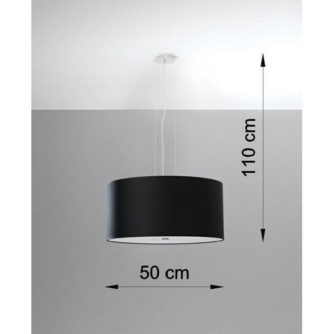 Kronleuchter OTTO 50 Schwarz - 5x E27 Fassung - max. 5x60W - exkl. LED's