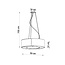 Kronleuchter SATURNO SLIM 50 Schwarz - 5x E27 Fassung - max. 5x60W - exkl. LED's