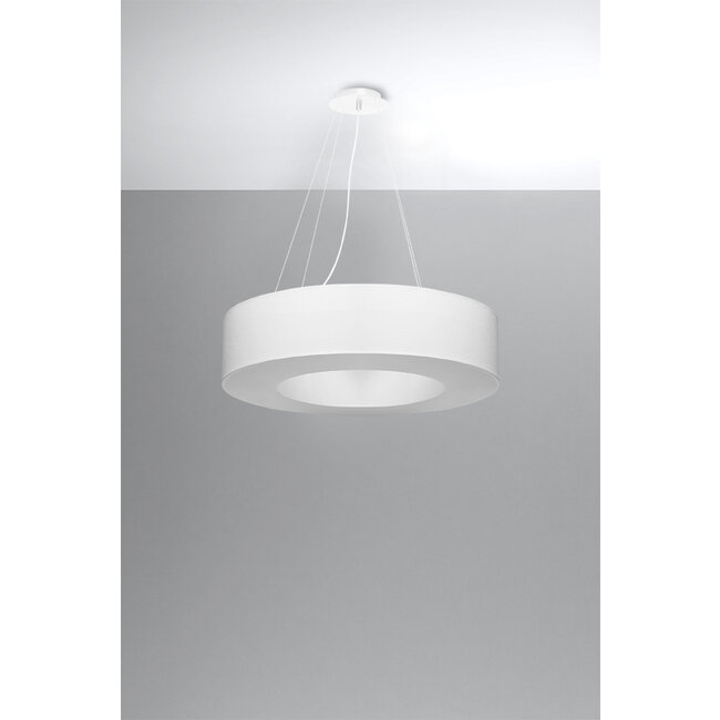 Kronleuchter SATURNO 70 Weiß - 6x E27 Fassung - max. 6x60W - exkl. LED's