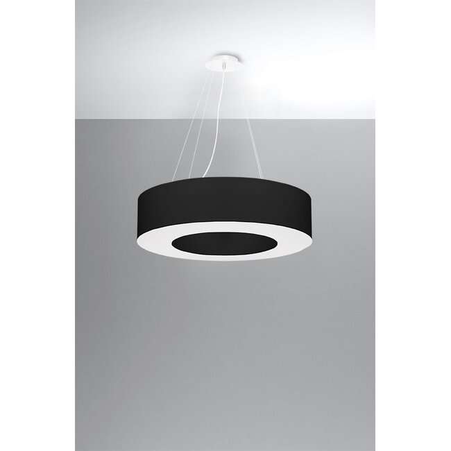 Kronleuchter SATURNO 70 Schwarz - 6x E27 Fassung - max. 6x60W - exkl. LED's