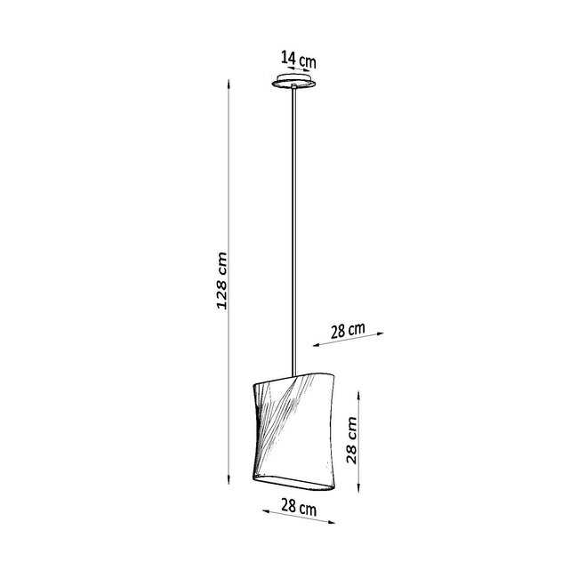 Kronleuchter BLUM 2 Weiß - 1x E27 Fassung - max. 60W - exkl. LED's