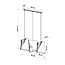 Kronleuchter BLUM 3 Weiß - 3x E27 Fassung - max. 3x60W - exkl. LED's
