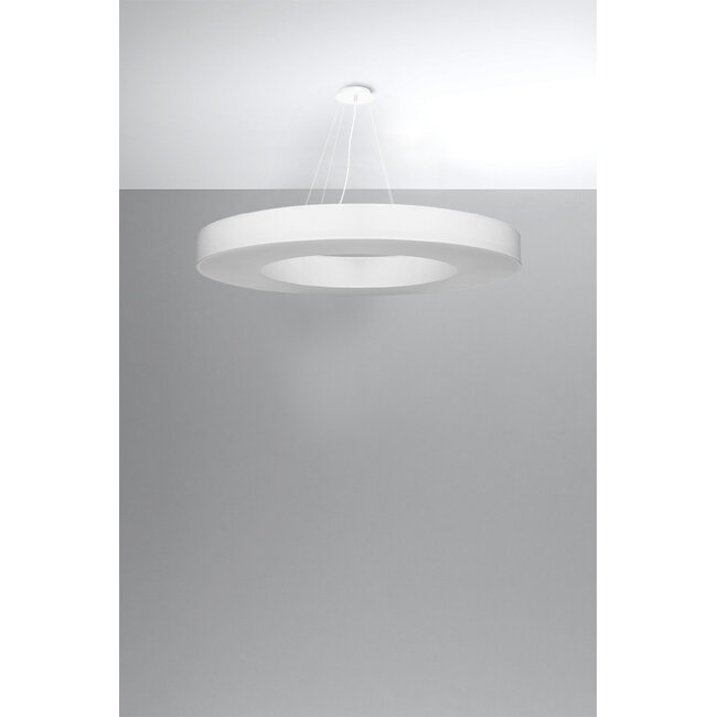 Kronleuchter SATURNO SLIM 90 Weiß - 8x E27 Fassung - max. 8x60W - exkl. LED's