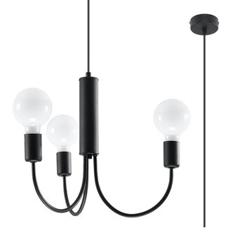 Kronleuchter PICCOLO 3 Schwarz - 3x E27 Fassung - max. 3x60W - exkl. LED's