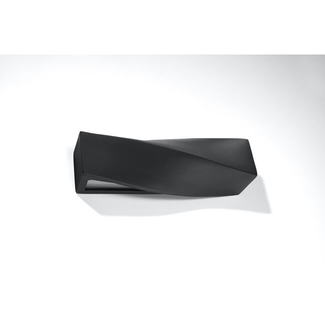 Wandleuchte Keramik SIGMA Schwarz - 2x E27 Fassung - max. 2x60W - exkl. LED's