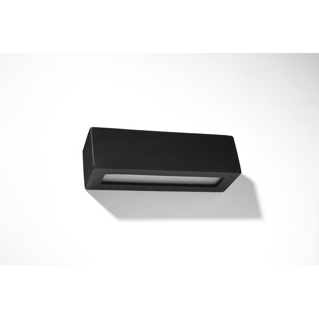 Wandleuchte Keramik VEGA Schwarz - 1x E27 Fassung - max. 60W - exkl. LED's