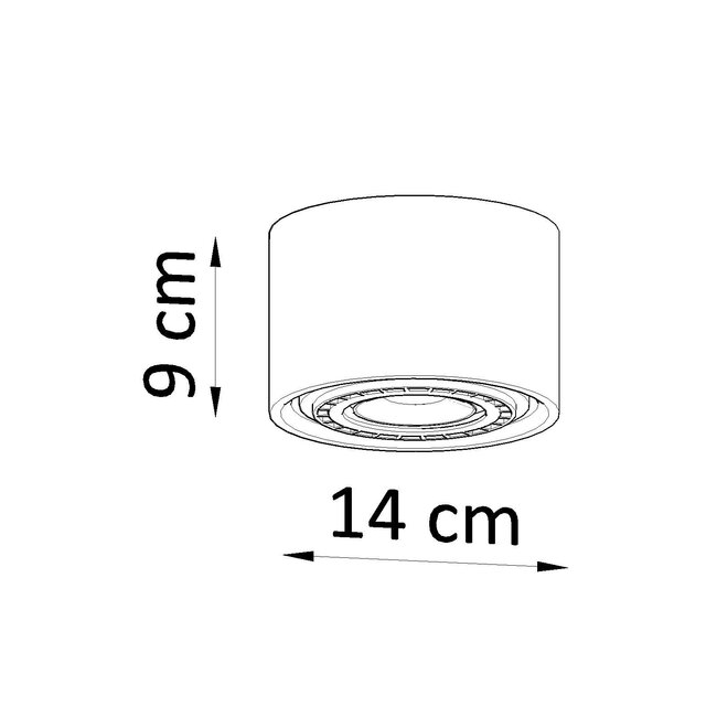 Deckenspot BASIC 1 Beton - 1x GU10 / ES111 - max. 40W - exkl. LED's