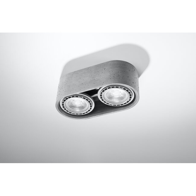 Deckenspot BASIC 2 Beton - 2x GU10 / ES111 - max. 2x40W - exkl. LED's