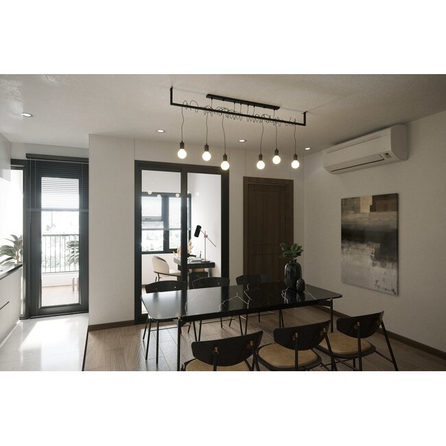 Kronleuchter SALAMANCA 6 Schwarz - 6x E27 Fassung - max. 6x60W - exkl. LED's