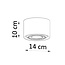 Deckenspot BASIC 1 Holz Natur - 1x GU10 / ES111 - max. 40W - exkl. LED's