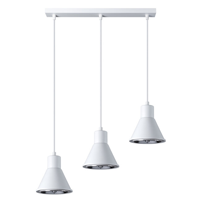 Hängeleuchte TALEJA 3 Weiß - GU10 AR111 Fassung - exkl. LED's