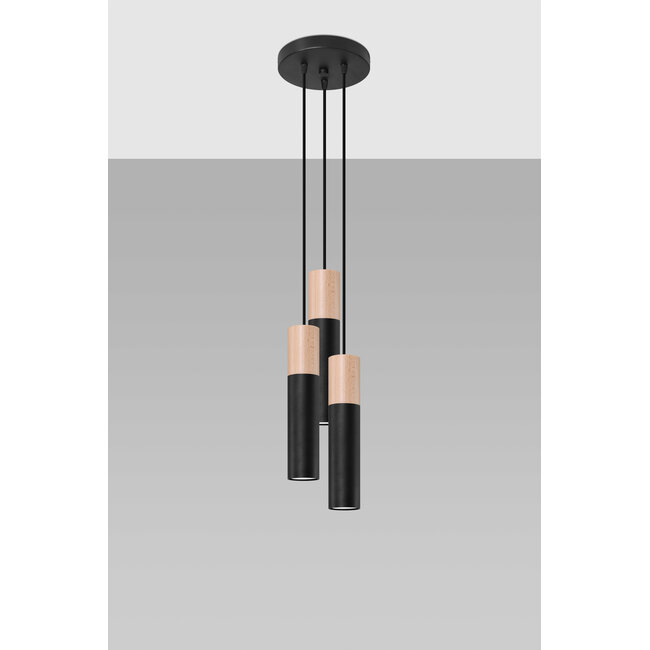 Hängeleuchte PABLO 3P Schwarz - 3x G9 Fassung - max. 3x40W - exkl. LED's