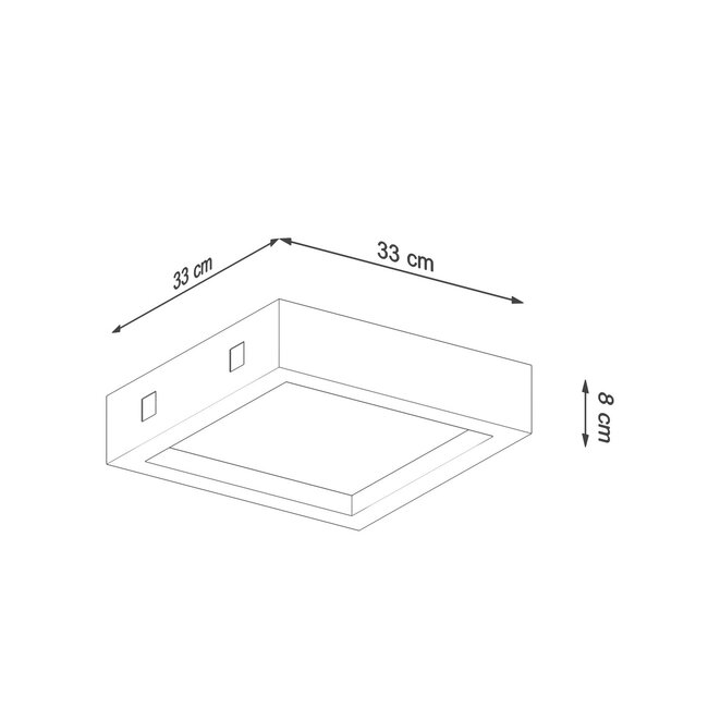 Deckenspot RIZA Beton - inkl. LED - 18W - 3000K Warmwei§ - 1600Lm