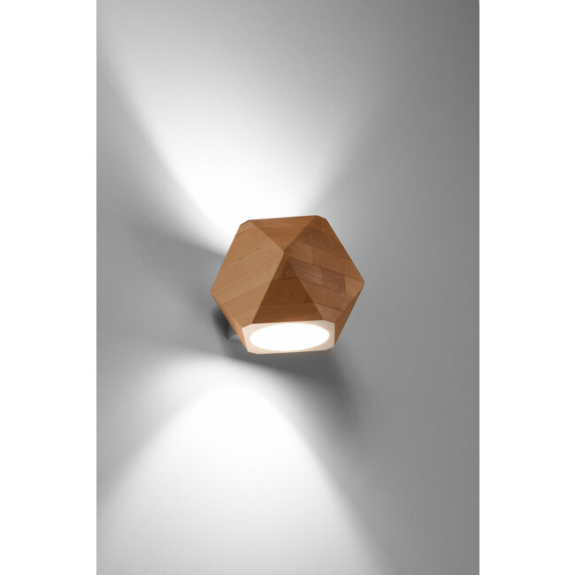 Wandleuchte WOODY Holz Natur - 1x GU10 Fassung - max. 40W - exkl. LED's