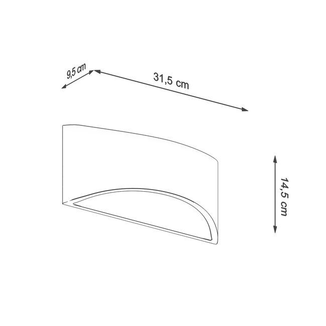 Wandleuchte RING Weiß mit Ein- und Ausschalter - exkl. LED's