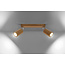 Deckenspot ZEKE 2 Eiche - 2x GU10 Fassung - max. 2x40W - exkl. LED's