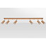 Deckenspot ZEKE 6 Eiche - 6x GU10 Fassung - max. 6x40W - exkl. LED's