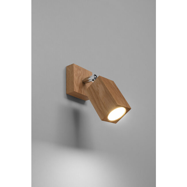 Wandleuchte KEKE Eiche - 1x GU10 Fassung - max. 40W - exkl. LED's
