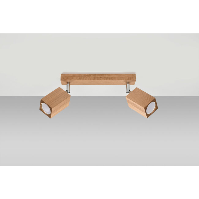 Deckenspot KEKE 2 Eiche - 2x GU10 Fassung - max. 2x40W - exkl. LED's