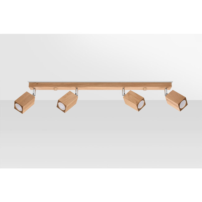 Deckenspot KEKE 4 Eiche - 4x GU10 Fassung - max. 2x40W - exkl. LED's