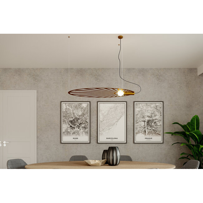 Hängeleuchte LEHDET Gold - 1x E27 Fassung - max. 60W - exkl. LED's