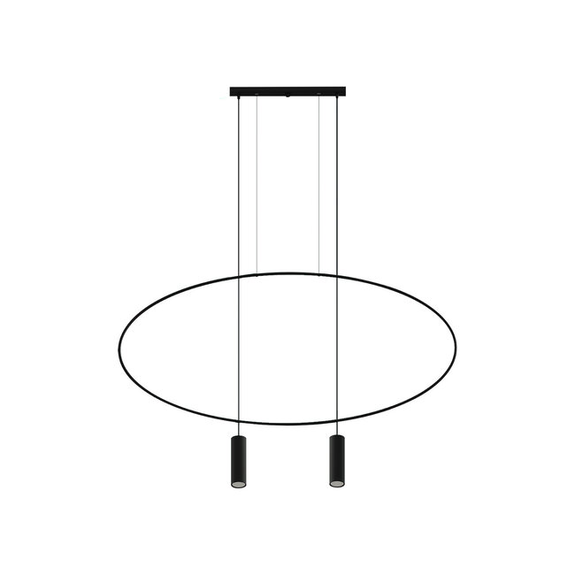 Hängeleuchte HOLAR 2 Schwarz - 2x GU10 Fassung - max. 2x40W - exkl. LED's