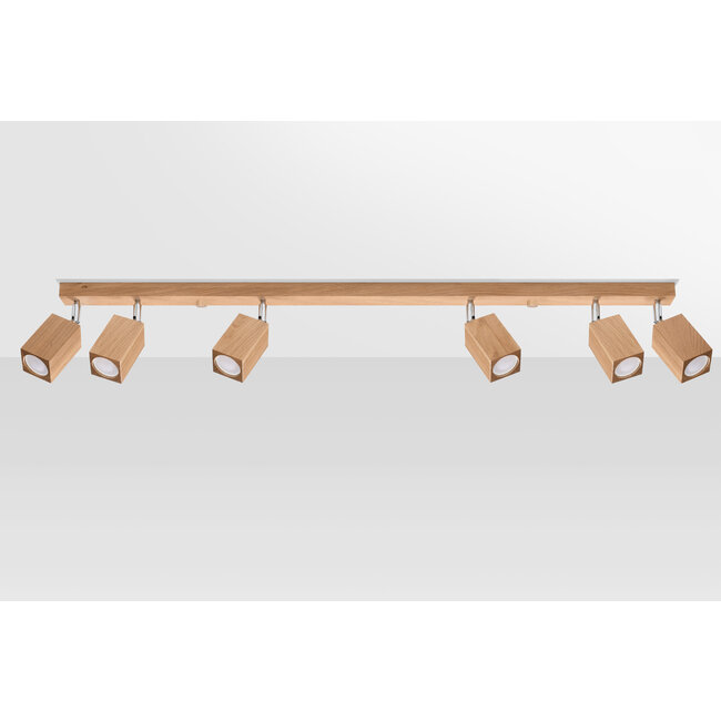 Deckenspot KEKE 6 Eiche - 6x GU10 Fassung - max. 6x40W - exkl. LED's