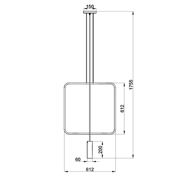 Hängeleuchte RANA 1 Schwarz - 1x GU10 Fassung - max. 40W - exkl. LED's