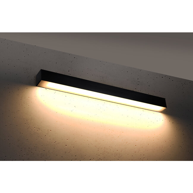 Wandleuchte PINNE 67 Schwarz - 17W - 3179Lm - 3000K Warmweiß