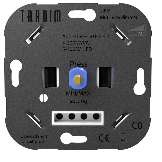 LED Wanddimmer - 5-100W - Multicontrol