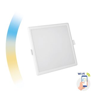 WLAN LED - Einbauspot dimmbar 12W viereckig - CCT 3000K-6500K - per App steuerbar