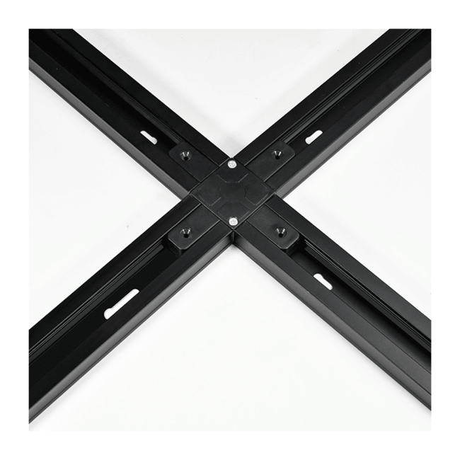 1-Phasen Schienenverbinder - X-Stück - Schwarz