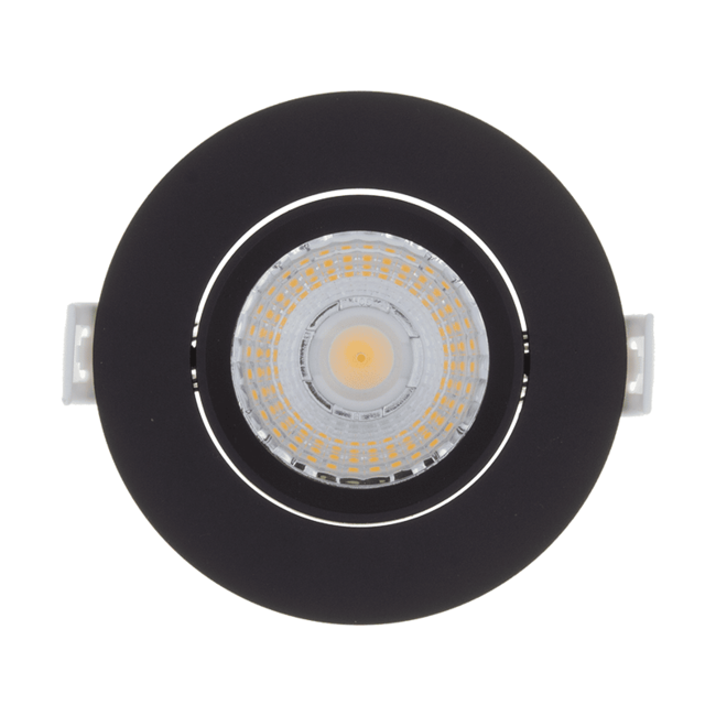 LED Einbauspot HYDRA - 6W - 3000K Warmweiß - dimmbar - Schwarz